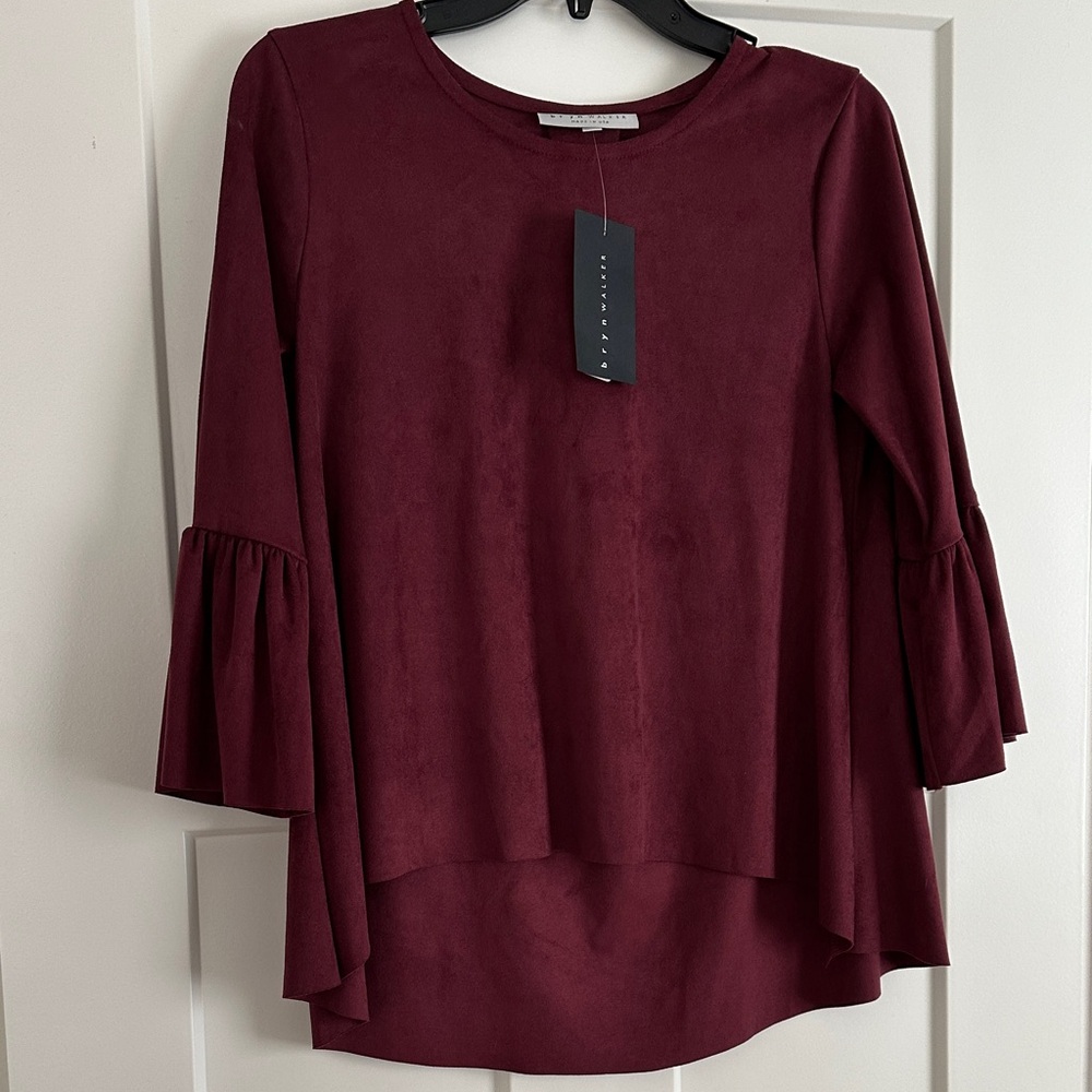 Bryan Walker Elegant Burgundy Women's Top